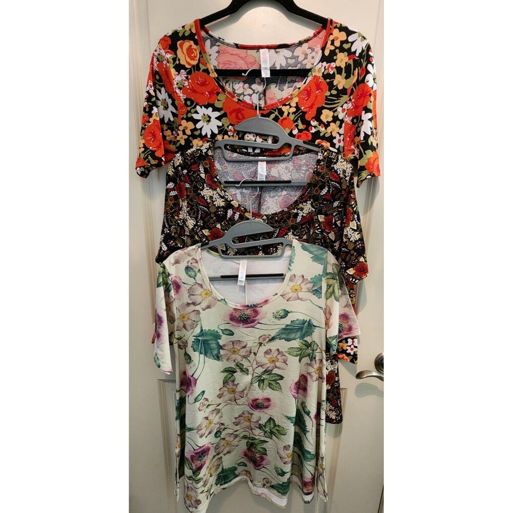 Lularoe Perfect T XXS Lot Of 3 Floral Shirts